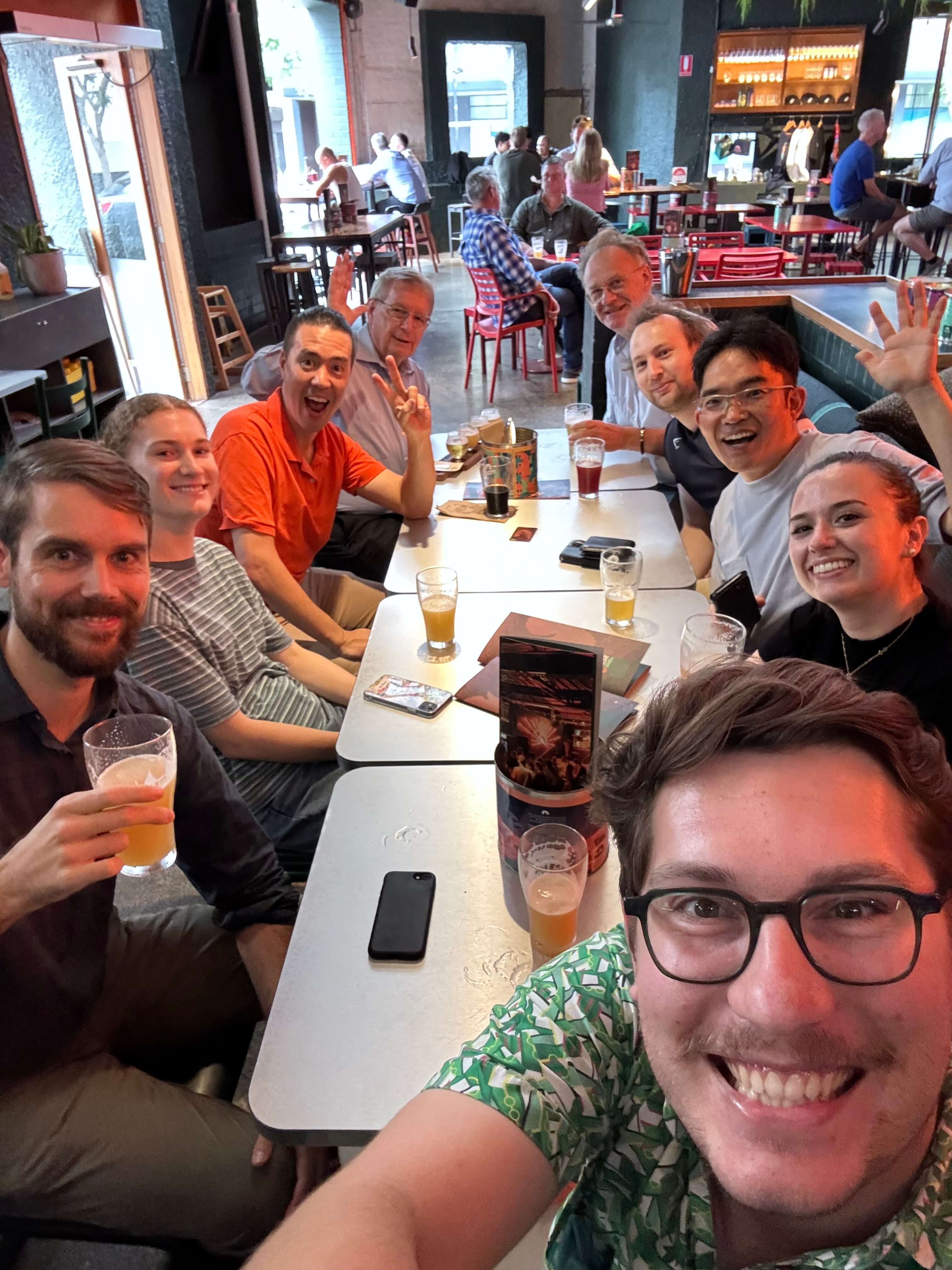 Our group at a local brewery